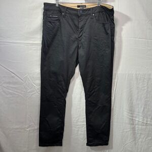 Fried Denim Mens Black Pants 38x32 Fits 38x31 Straight Leg Casual Denim